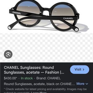 Chanel round sunglasses women